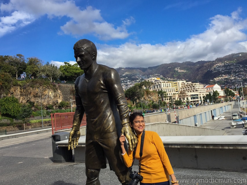 Funchal Travel Guide - 15 Best Attractions in Funchal 21 Cristiano Ronaldo statue in Funchal Madeira in front of CR7 museum in Portugal
